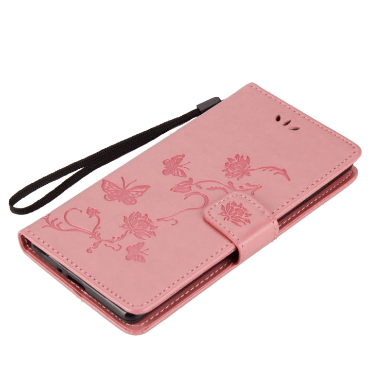 For Sony Xperia XZ2 Lotus Butterfly Pattern Horizontal Flip Leather Case with Holder & Card Slots & Wallet & Lanyard