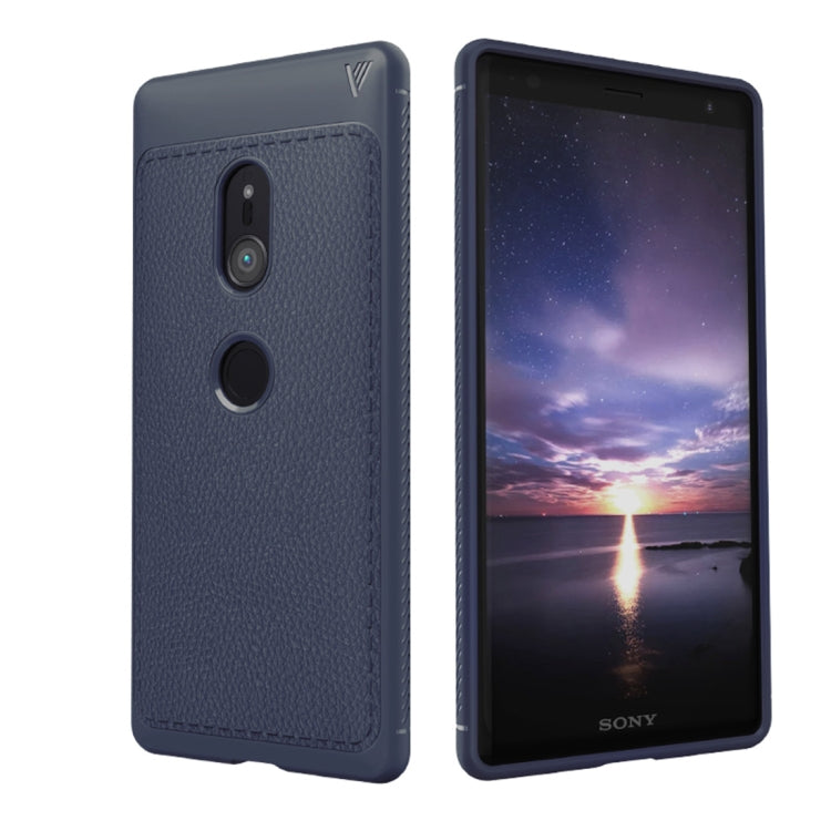 Lenuo Leshen Series for Sony Xperia XZ2 TPU Litchi Texture Dropproof Protective Back Cover Case