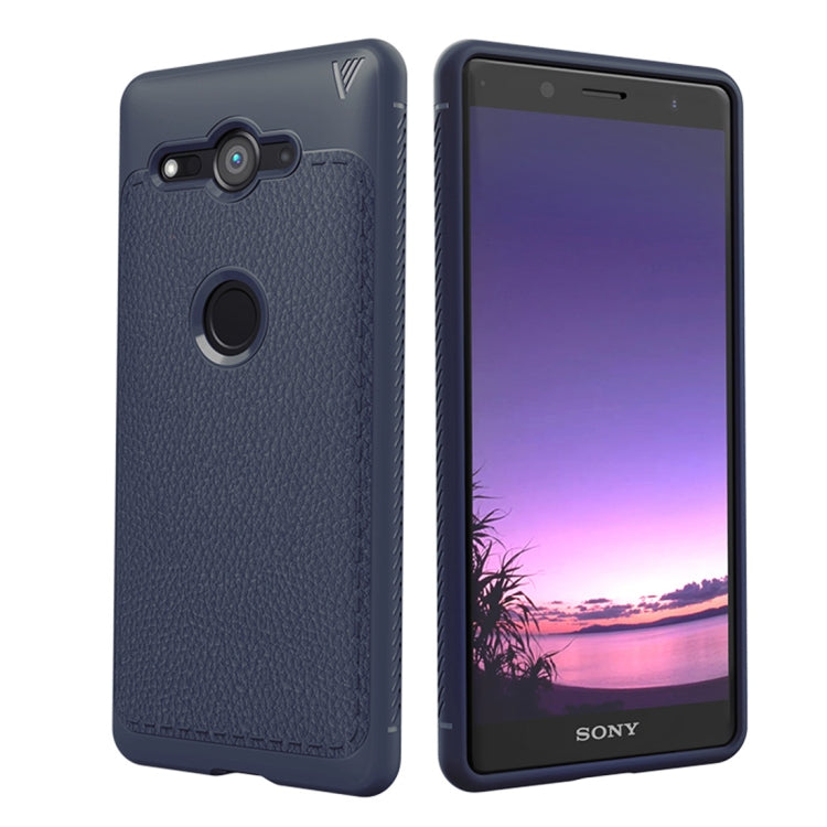 Lenuo Leshen Series for Sony Xperia XZ2 Compact TPU Litchi Texture Dropproof Protective Back Cover Case