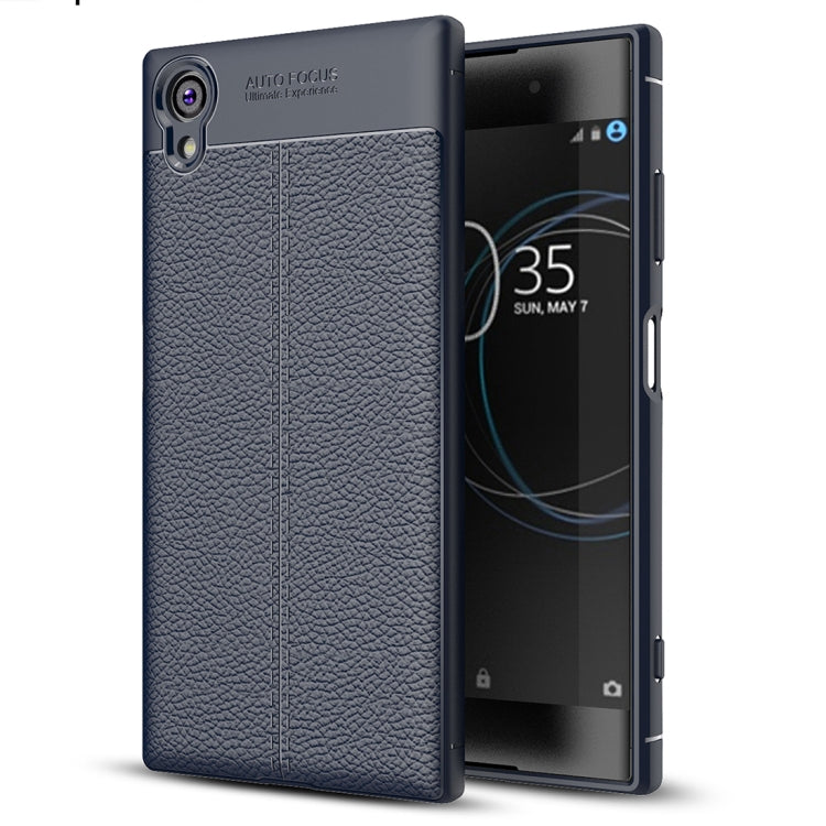 For Sony Xperia XA1 Plus Litchi Texture Soft TPU Protective Case