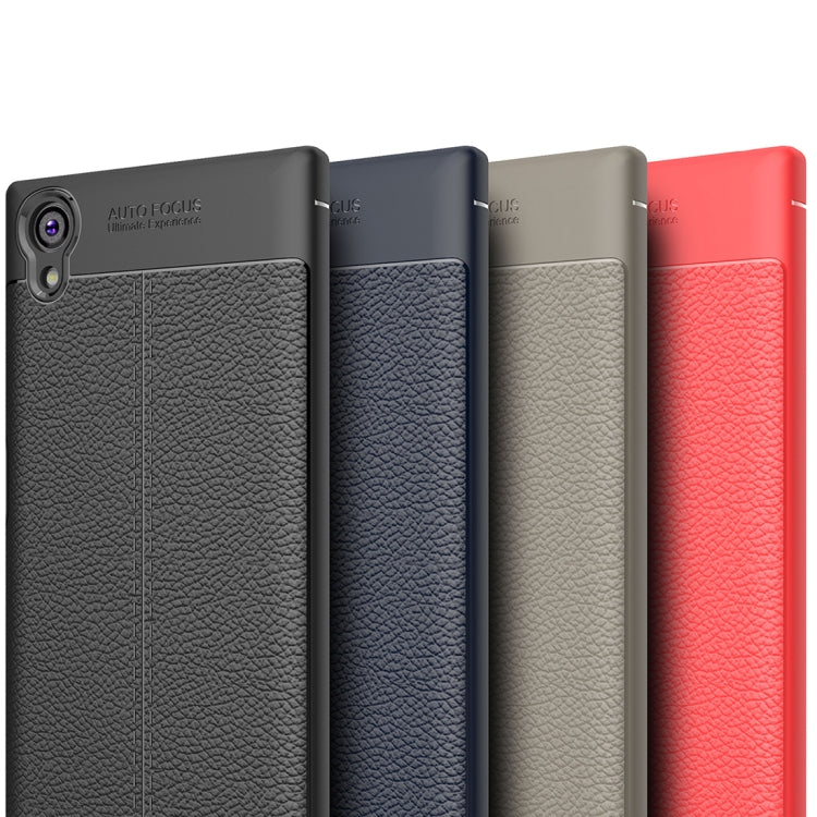 For Sony Xperia XA1 Plus Litchi Texture Soft TPU Protective Case