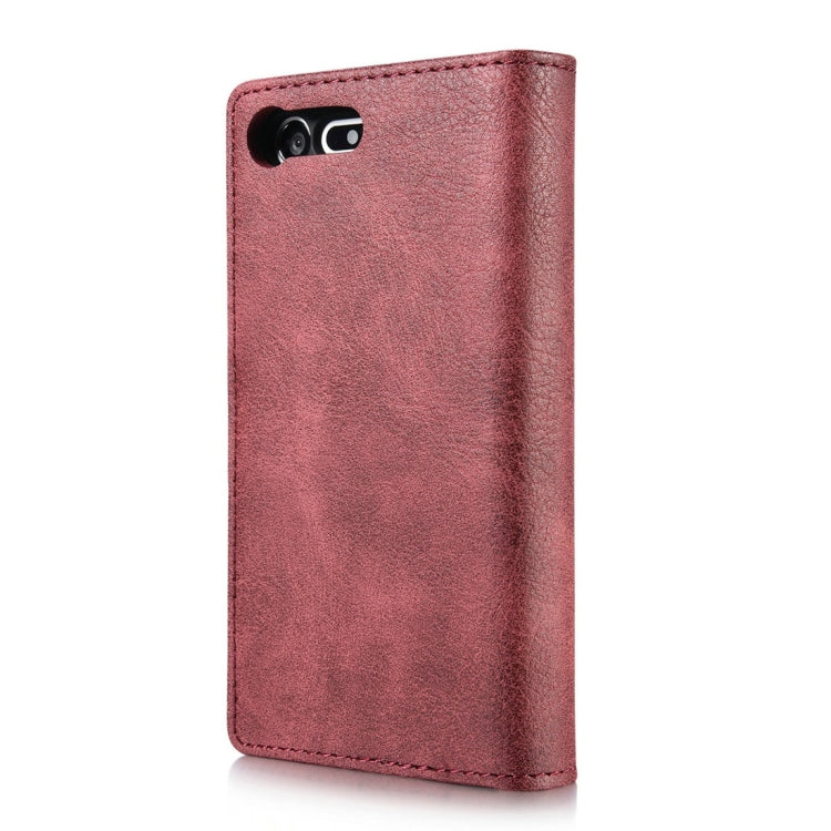 DG.MING for Sony Xperia X Compact Crazy Horse Texture Horizontal Flip Detachable Magnetic Protective Case with Holder & Card Slots & Wallet