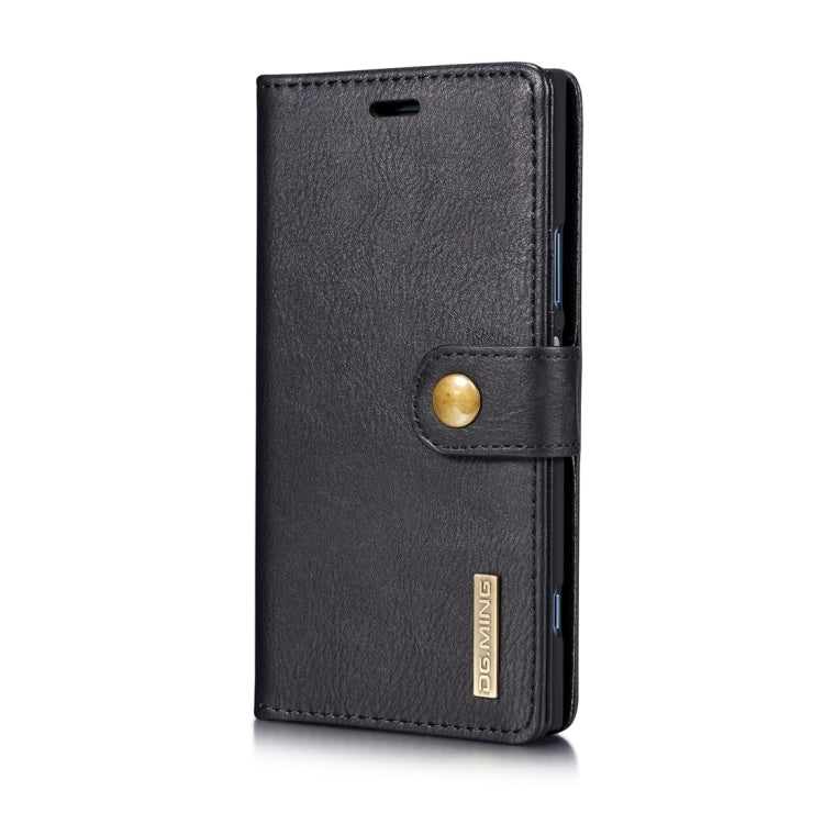DG.MING for Sony Xperia XZ1 Crazy Horse Texture Horizontal Flip Detachable Magnetic Protective Case with Holder & Card Slots & Wallet