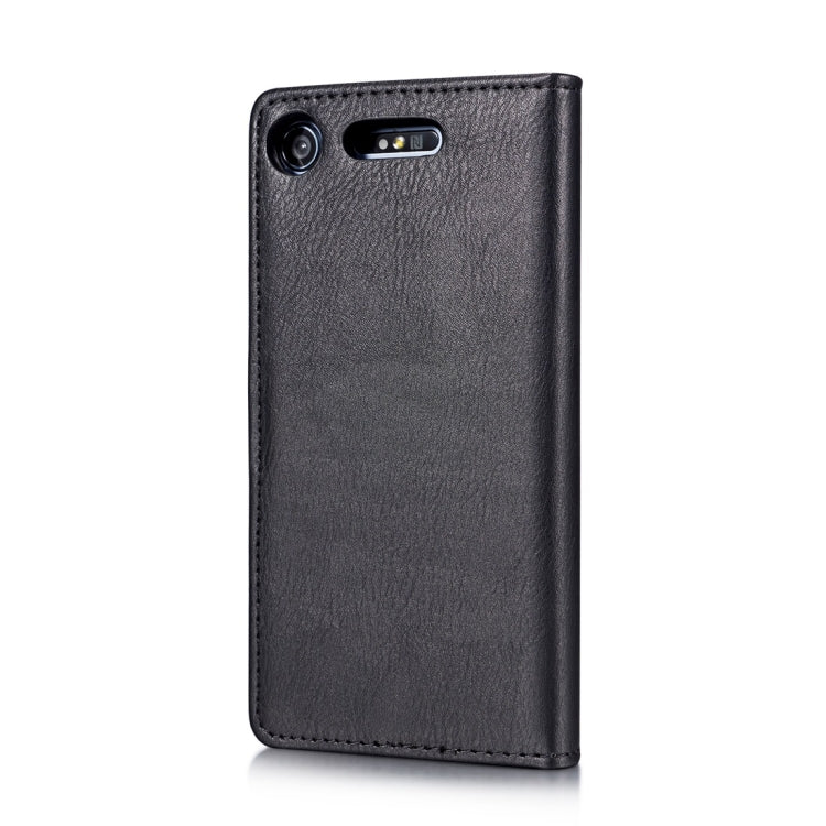 DG.MING for Sony Xperia XZ1 Crazy Horse Texture Horizontal Flip Detachable Magnetic Protective Case with Holder & Card Slots & Wallet