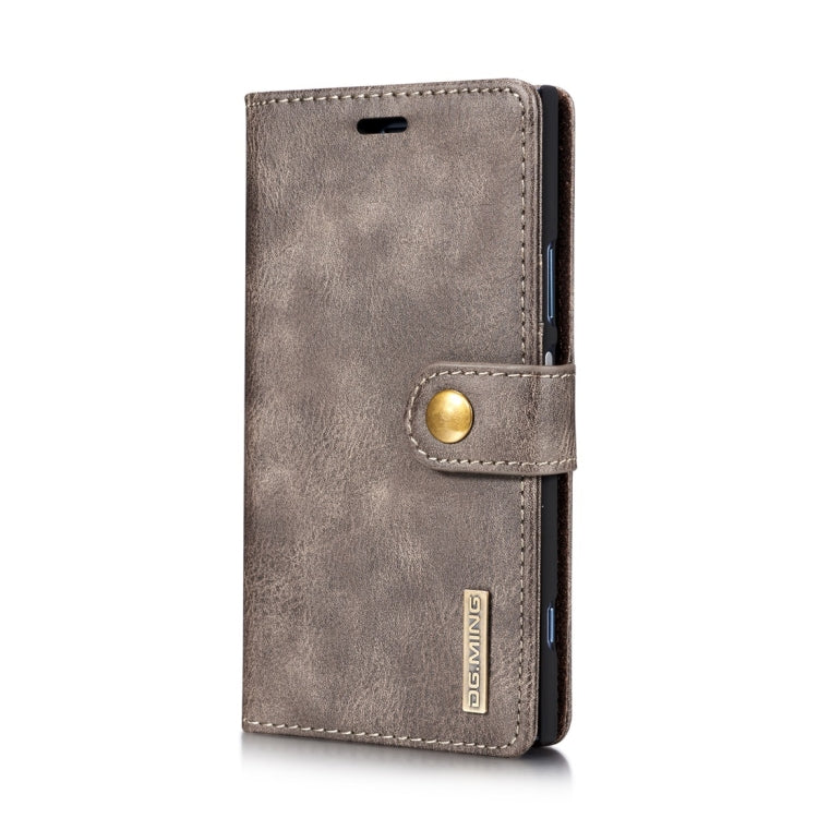 DG.MING for Sony Xperia XZ1 Crazy Horse Texture Horizontal Flip Detachable Magnetic Protective Case with Holder & Card Slots & Wallet