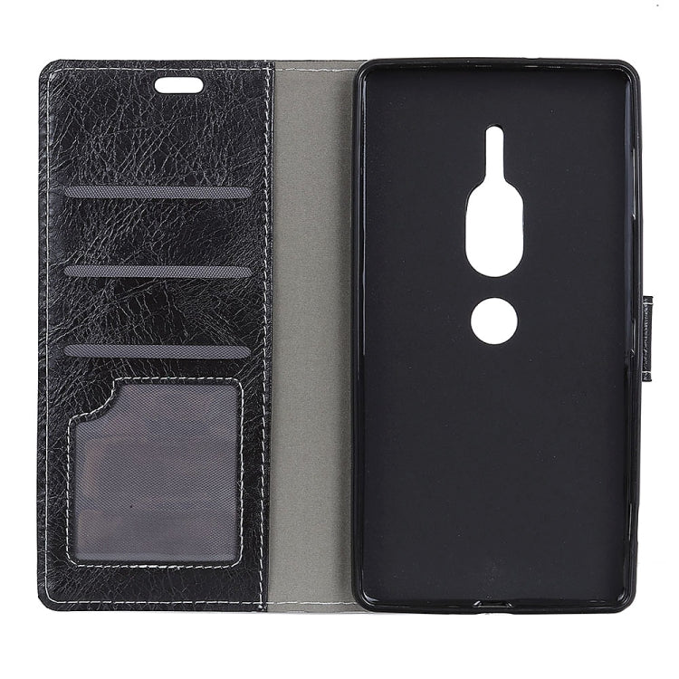 For Sony Xperia XZ2 Premium Retro Crazy Horse Texture Horizontal Flip Leather Case with Holder & Card Slots & Wallet & Photo Album