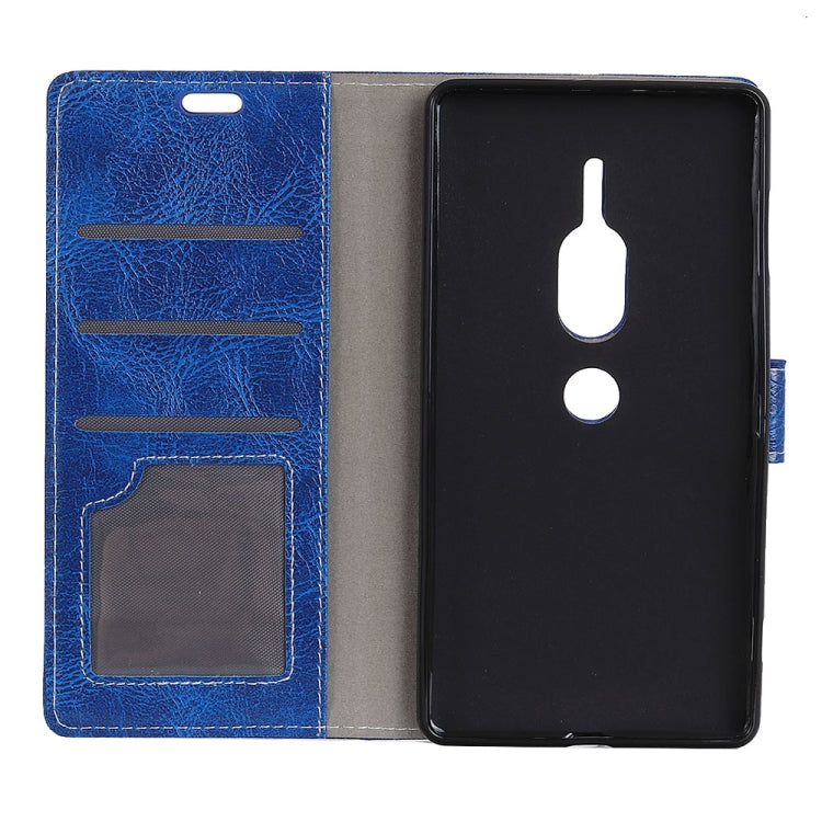 For Sony Xperia XZ2 Premium Retro Crazy Horse Texture Horizontal Flip Leather Case with Holder & Card Slots & Wallet & Photo Album