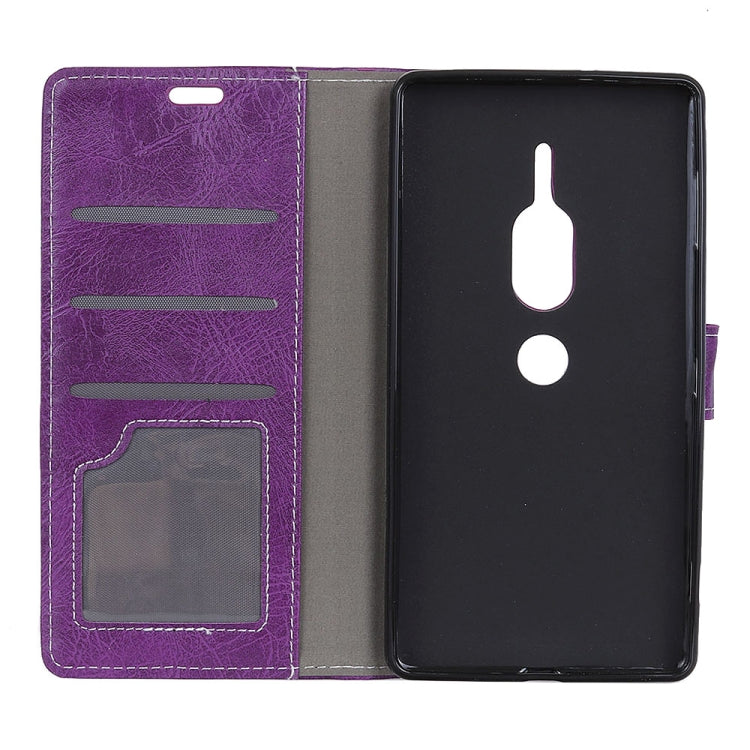 For Sony Xperia XZ2 Premium Retro Crazy Horse Texture Horizontal Flip Leather Case with Holder & Card Slots & Wallet & Photo Album