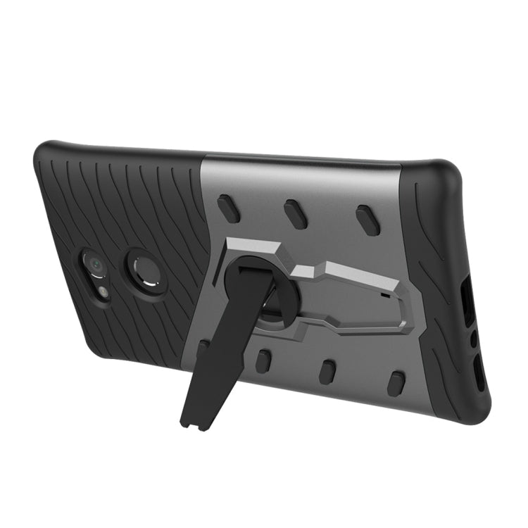 For Sony Xperia L2 PC + TPU Dropproof Sniper Hybrid Protective Back Case with 360 Degree Rotation Holder