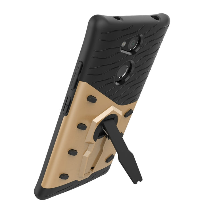 For Sony Xperia L2 PC + TPU Dropproof Sniper Hybrid Protective Back Case with 360 Degree Rotation Holder