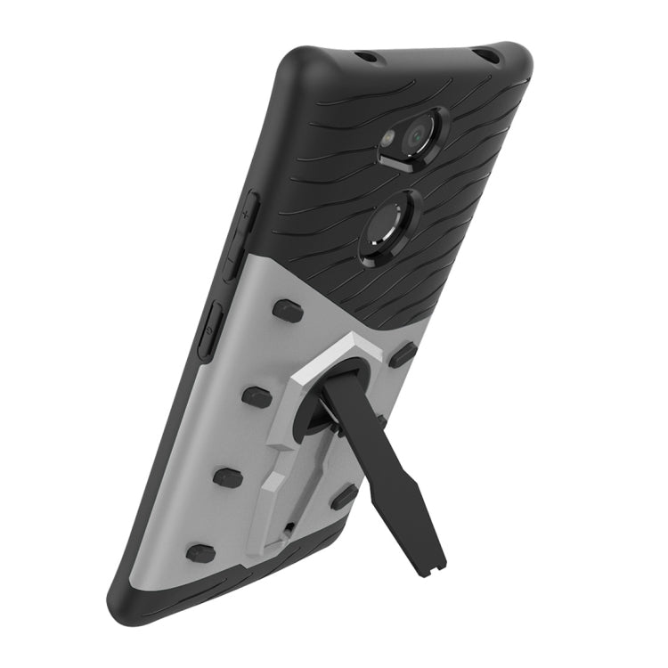 For Sony Xperia L2 PC + TPU Dropproof Sniper Hybrid Protective Back Case with 360 Degree Rotation Holder