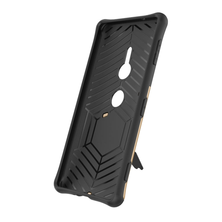 PC + TPU Dropproof Sniper Hybrid Protective Back Case with 360 Degree Rotation Holder for Sony Xperia XZ2