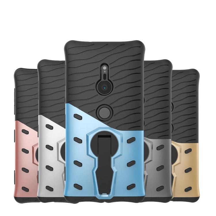 PC + TPU Dropproof Sniper Hybrid Protective Back Case with 360 Degree Rotation Holder for Sony Xperia XZ2
