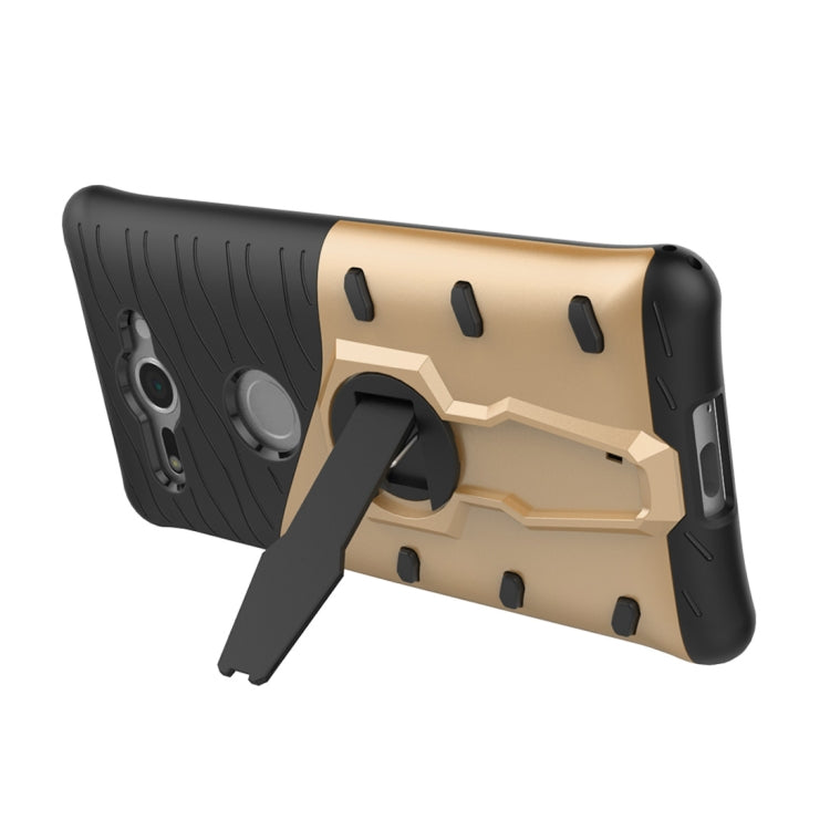 For Sony Xperia XZ2 Compact PC + TPU Dropproof Sniper Hybrid Protective Back Case with 360 Degree Rotation Holder