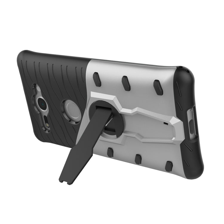 For Sony Xperia XZ2 Compact PC + TPU Dropproof Sniper Hybrid Protective Back Case with 360 Degree Rotation Holder