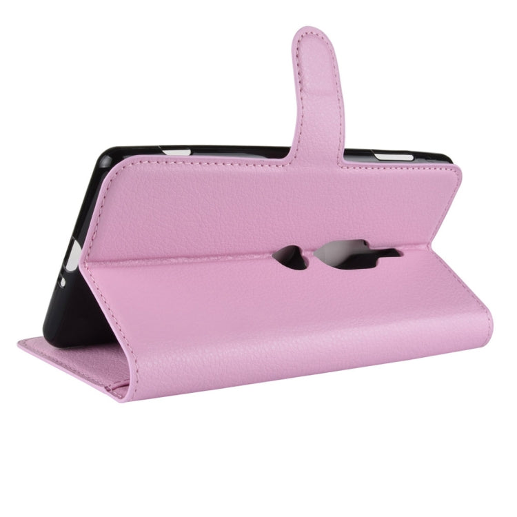 Litchi Texture Horizontal Flip Leather Case for Sony Xperia