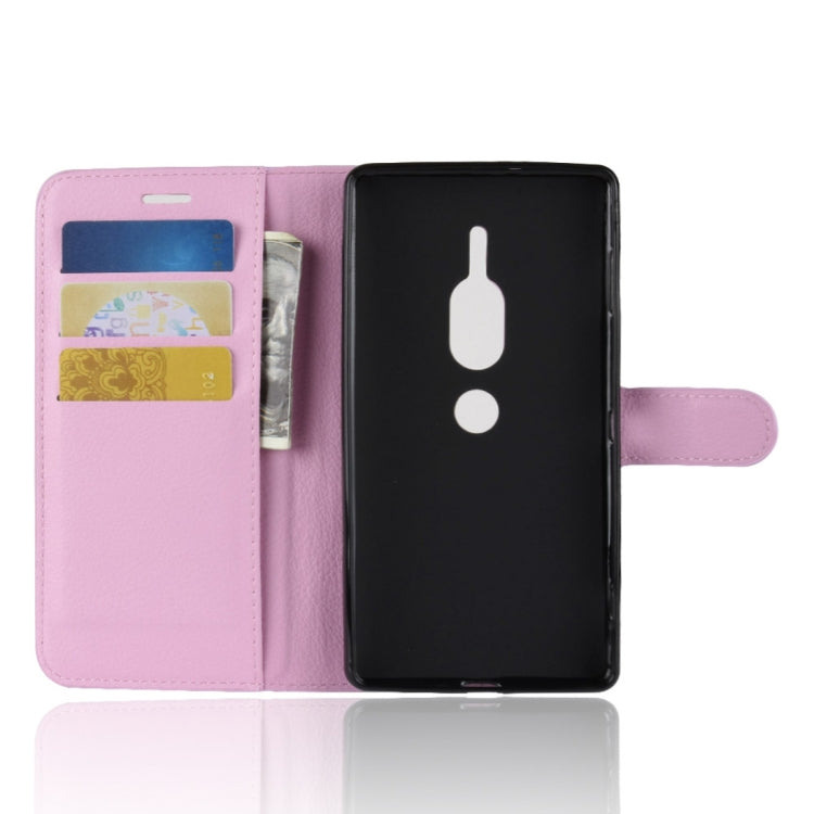 Litchi Texture Horizontal Flip Leather Case for Sony Xperia