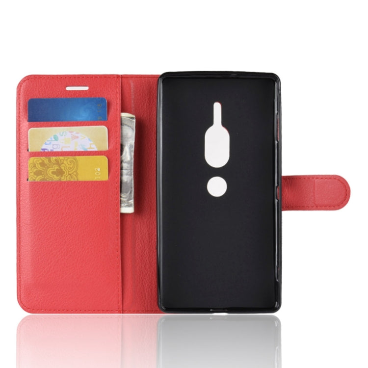 Litchi Texture Horizontal Flip Leather Case for Sony Xperia