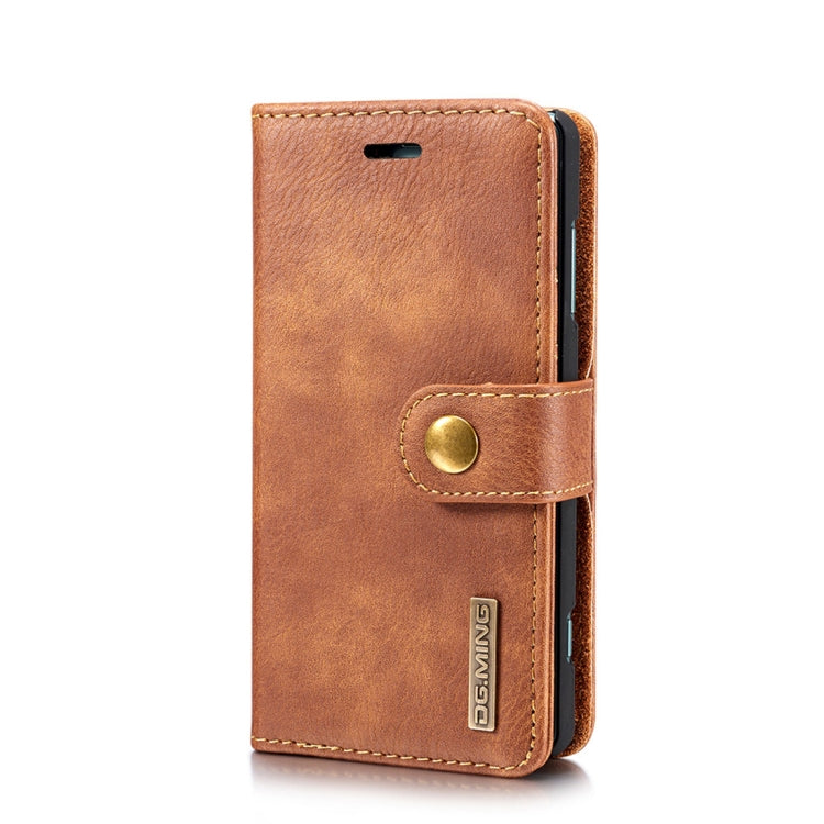 Crazy Horse Texture Flip Detachable Magnetic Leather Case for Sony Xperia XZ2 Compact, with Holder & Card Slots & Wallet