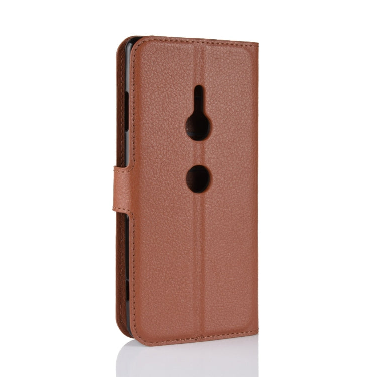 Litchi Texture Horizontal Flip Leather Case with Wallet & Holder & Card Slots For Sony Xperia XZ3