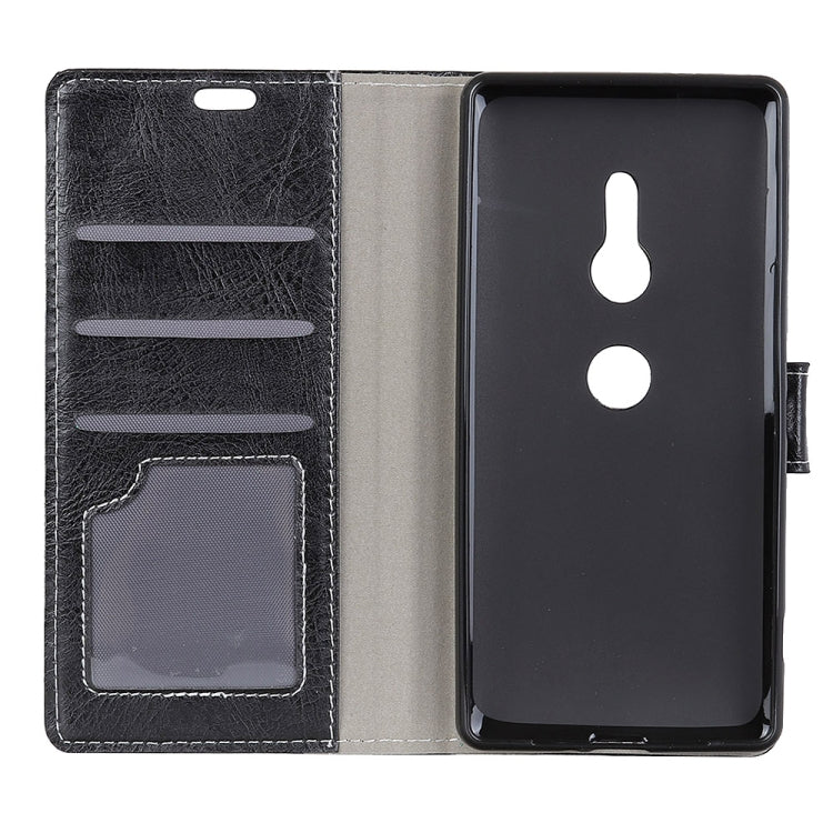 Retro Crazy Horse Texture Horizontal Flip Leather Case for Sony Xperia XZ3, with Holder & Card Slots & Wallet & Photo Frame