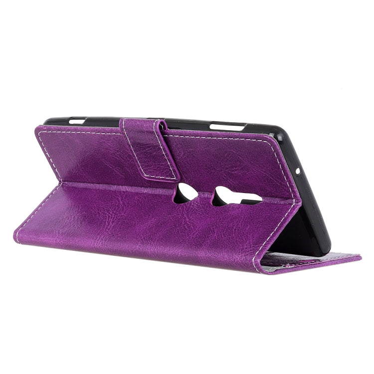 Retro Crazy Horse Texture Horizontal Flip Leather Case for Sony Xperia XZ3, with Holder & Card Slots & Wallet & Photo Frame