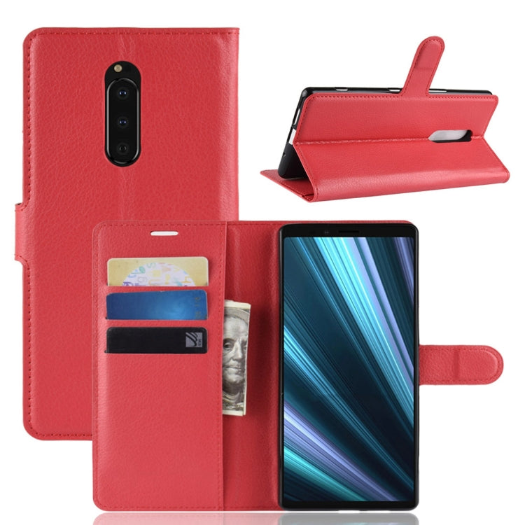 Litchi Texture Horizontal Flip Leather Case for Sony Xperia XZ4 / Xperia 1, with Wallet & Holder & Card Slots