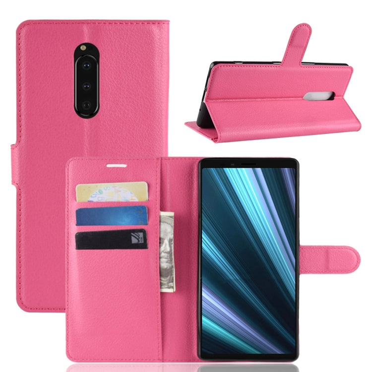 Litchi Texture Horizontal Flip Leather Case for Sony Xperia XZ4 / Xperia 1, with Wallet & Holder & Card Slots