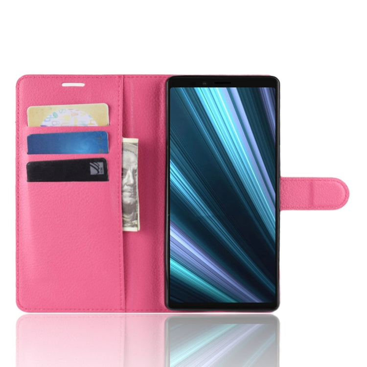 Litchi Texture Horizontal Flip Leather Case for Sony Xperia XZ4 / Xperia 1, with Wallet & Holder & Card Slots
