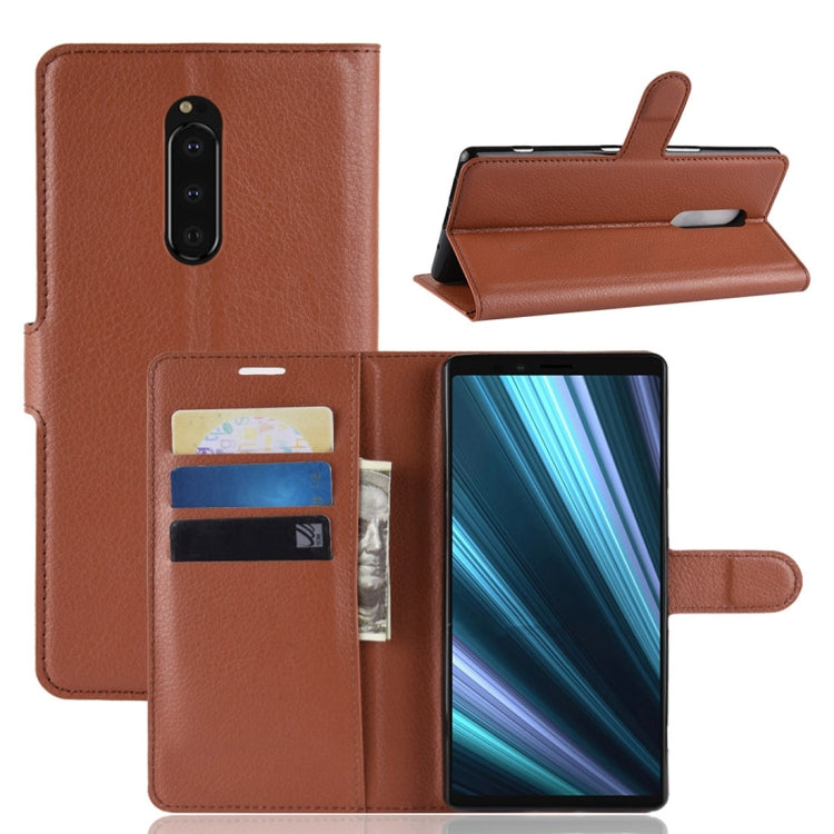 Litchi Texture Horizontal Flip Leather Case for Sony Xperia XZ4 / Xperia 1, with Wallet & Holder & Card Slots