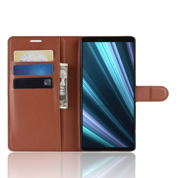 Litchi Texture Horizontal Flip Leather Case for Sony Xperia XZ4 / Xperia 1, with Wallet & Holder & Card Slots