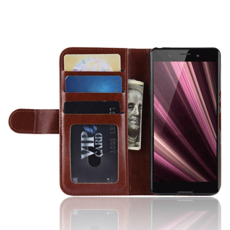 R64 Texture Single Fold Horizontal Flip Leather Case for Sony Xperia XZ4 Compact, with Holder & Wallet & Card Slots & Photo Frame