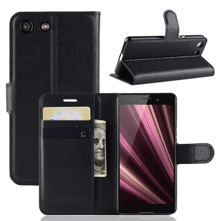 Litchi Texture Horizontal Flip Leather Case for Sony Xperia XZ4 Compact, with Wallet & Holder & Card Slots