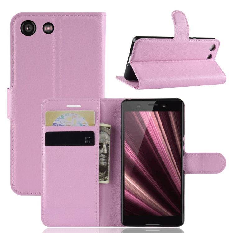 Litchi Texture Horizontal Flip Leather Case for Sony Xperia XZ4 Compact, with Wallet & Holder & Card Slots