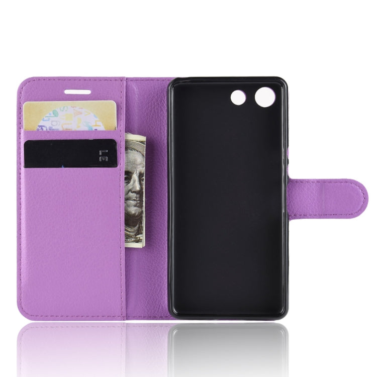 Litchi Texture Horizontal Flip Leather Case for Sony Xperia XZ4 Compact, with Wallet & Holder & Card Slots