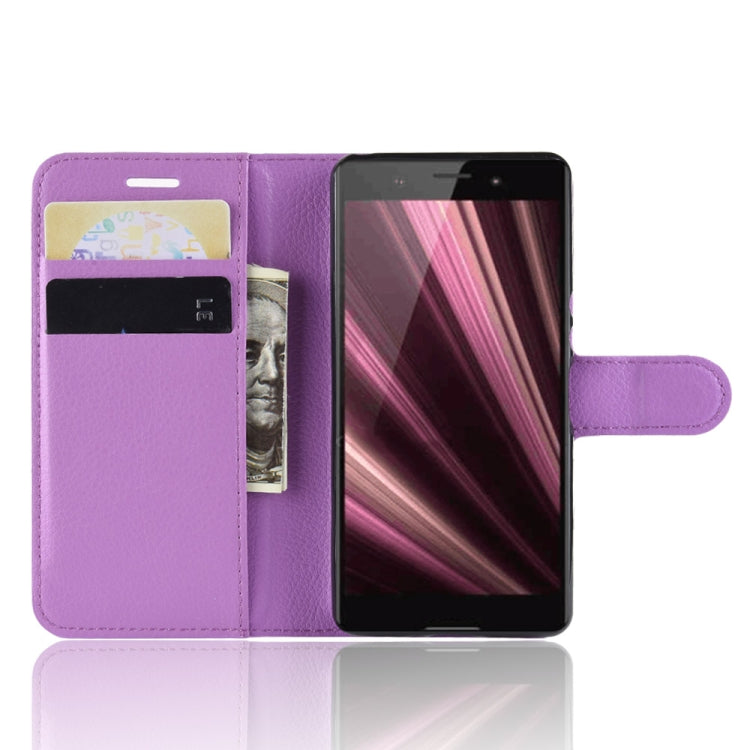 Litchi Texture Horizontal Flip Leather Case for Sony Xperia XZ4 Compact, with Wallet & Holder & Card Slots