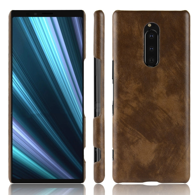 Shockproof Litchi Texture PC + PU Case for Sony Xperia 1