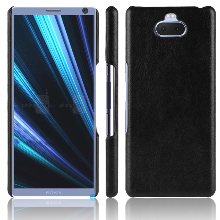 Shockproof Litchi Texture PC + PU Case for Sony Xperia 10 Plus