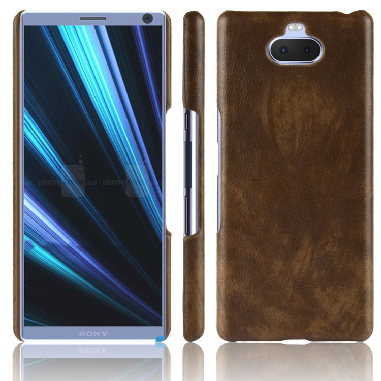Shockproof Litchi Texture PC + PU Case for Sony Xperia 10 Plus