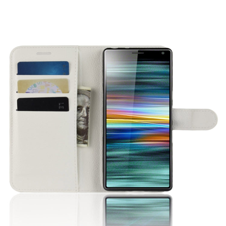 Litchi Texture Horizontal Flip Leather Case For Sony Xperia 10 ,With Holder & Wallet & Card Slots