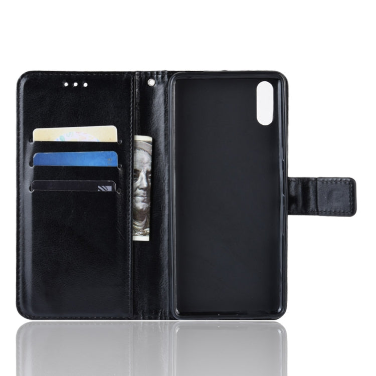 Retro Crazy Horse Texture Horizontal Flip Leather Case for Sony Xperia L3, with Holder & Card Slots & Wallet & Lanyard