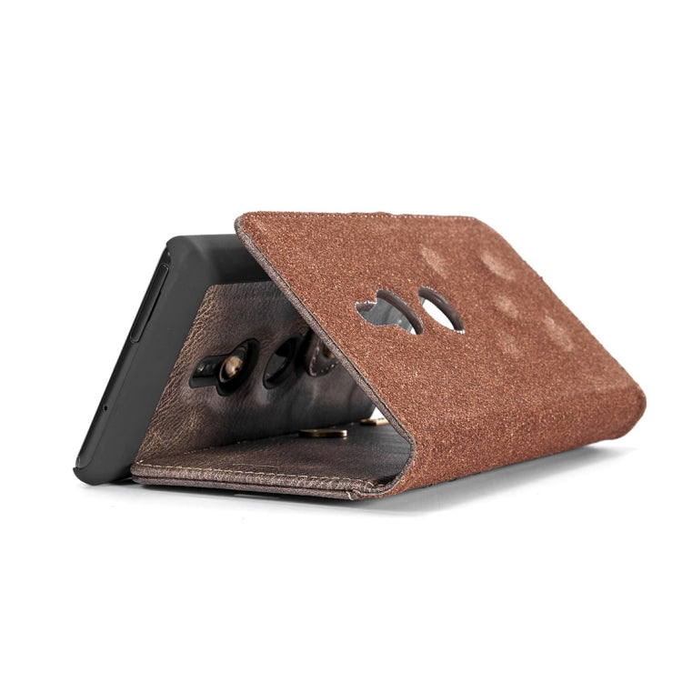 Crazy Horse Texture Flip Detachable Magnetic Leather Case for Sony Xperia XZ2, with Holder & Card Slots & Wallet