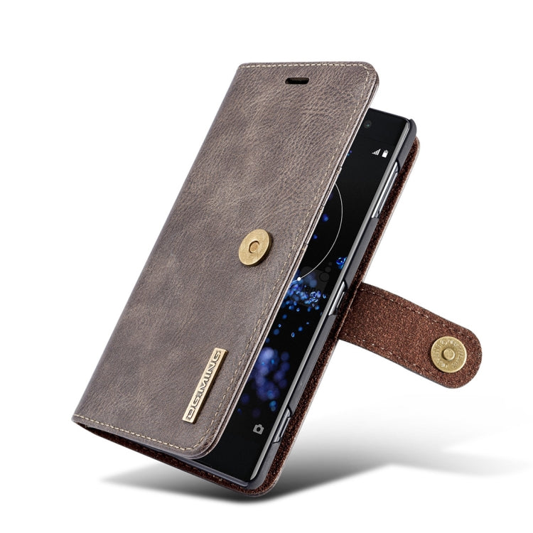 Crazy Horse Texture Flip Detachable Magnetic Leather Case for Sony Xperia XZ2, with Holder & Card Slots & Wallet