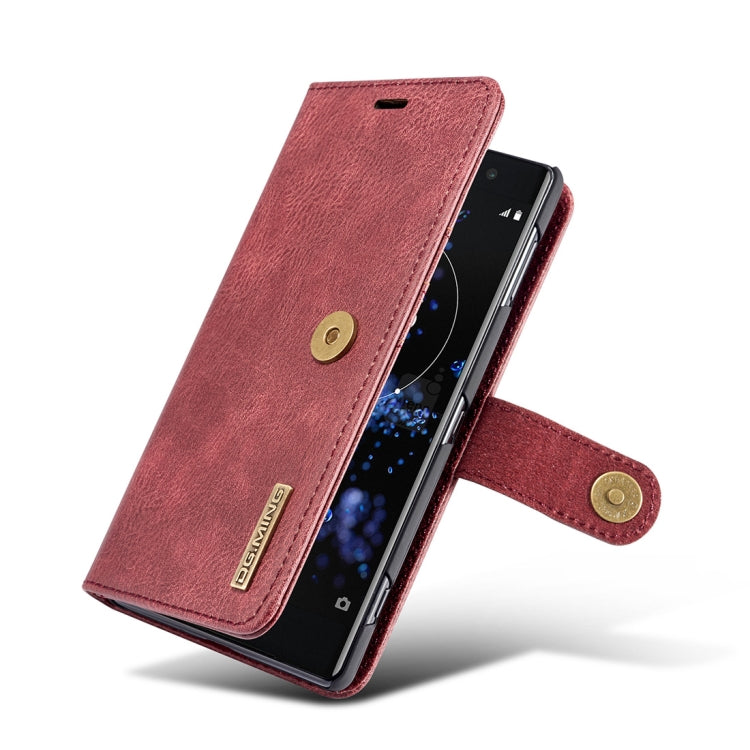 Crazy Horse Texture Flip Detachable Magnetic Leather Case for Sony Xperia XZ2, with Holder & Card Slots & Wallet