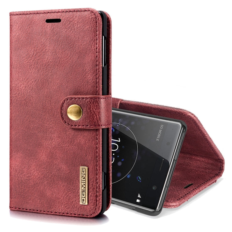 Crazy Horse Texture Flip Detachable Magnetic Leather Case for Sony Xperia XZ2, with Holder & Card Slots & Wallet