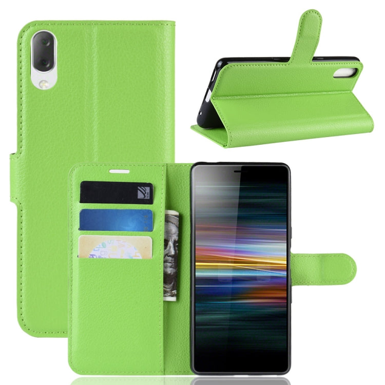 Litchi Texture Horizontal Flip Leather Case for Sony Xperia L3, with Wallet & Holder & Card Slots