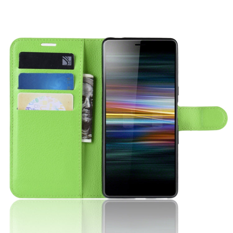 Litchi Texture Horizontal Flip Leather Case for Sony Xperia L3, with Wallet & Holder & Card Slots