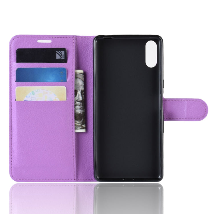 Litchi Texture Horizontal Flip Leather Case for Sony Xperia L3, with Wallet & Holder & Card Slots
