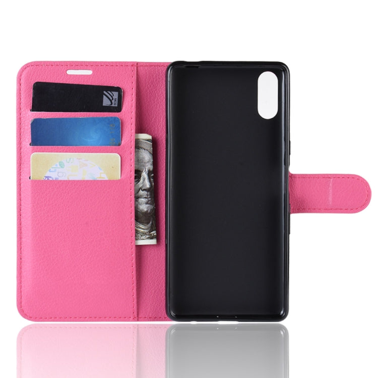 Litchi Texture Horizontal Flip Leather Case for Sony Xperia L3, with Wallet & Holder & Card Slots