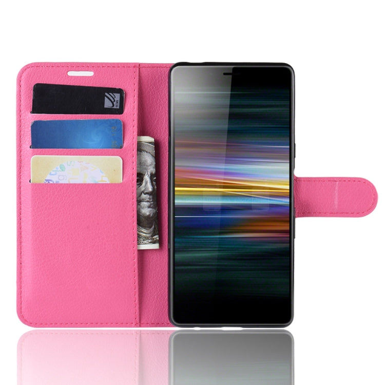 Litchi Texture Horizontal Flip Leather Case for Sony Xperia L3, with Wallet & Holder & Card Slots